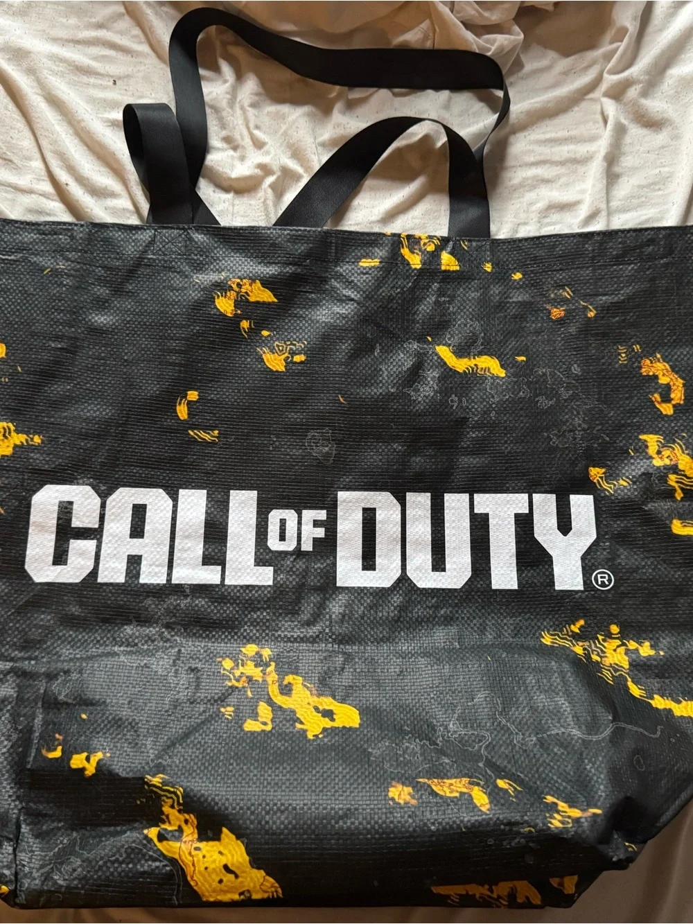 Black & Yellow Logo Tote Bag